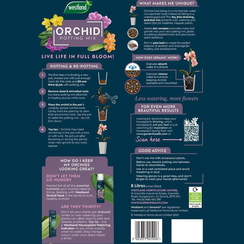 Westland Orchid Potting Mix (Enriched with Seramis) 4L
