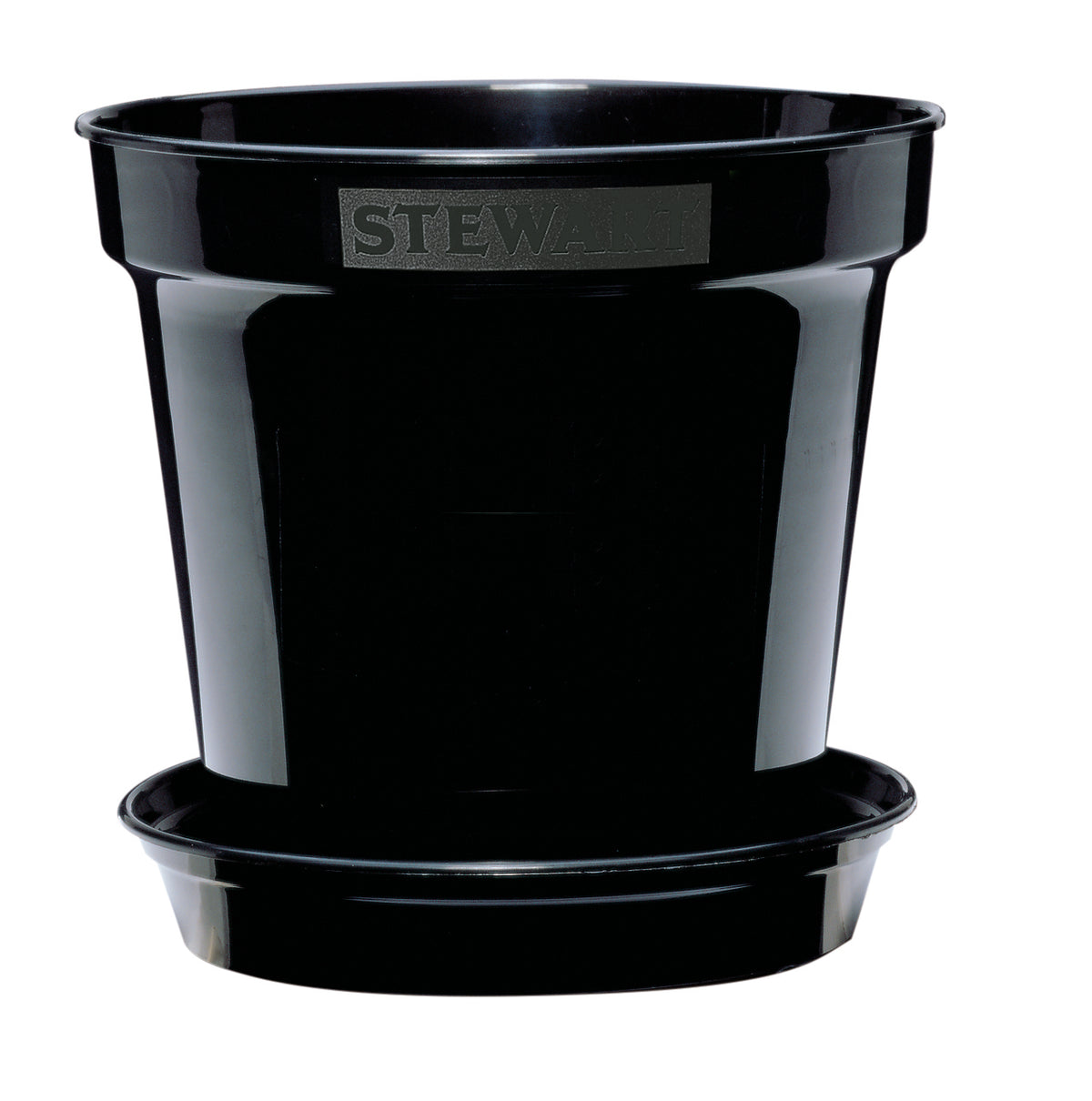 20.3cm (8") Flower Pots Black-Easy Garden Centre