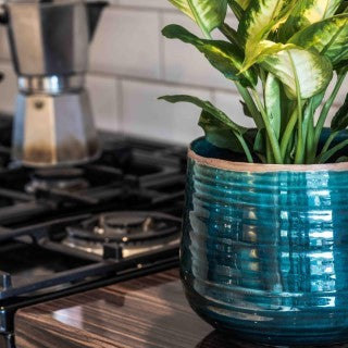 Pot Como Turquoise H17Cm D21Cm-Easy Garden Centre