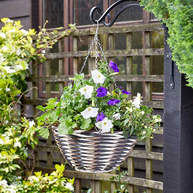 14in Faux Rattan Basket - Yeoman-Easy Garden Centre