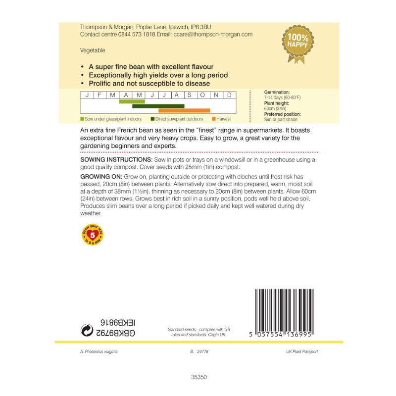 Dwarf French Bean Compass (Green-Easy Garden Centre