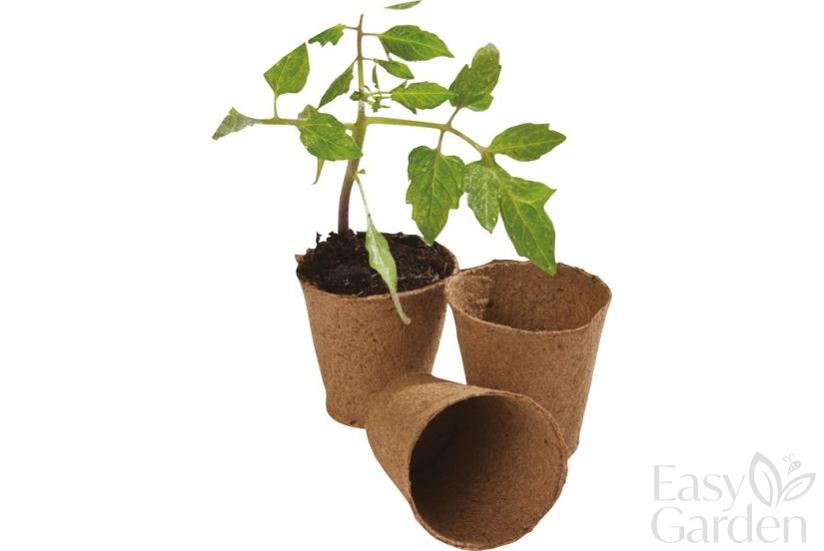 6CM ROUND FIBRE POTS 24pk-Easy Garden Centre