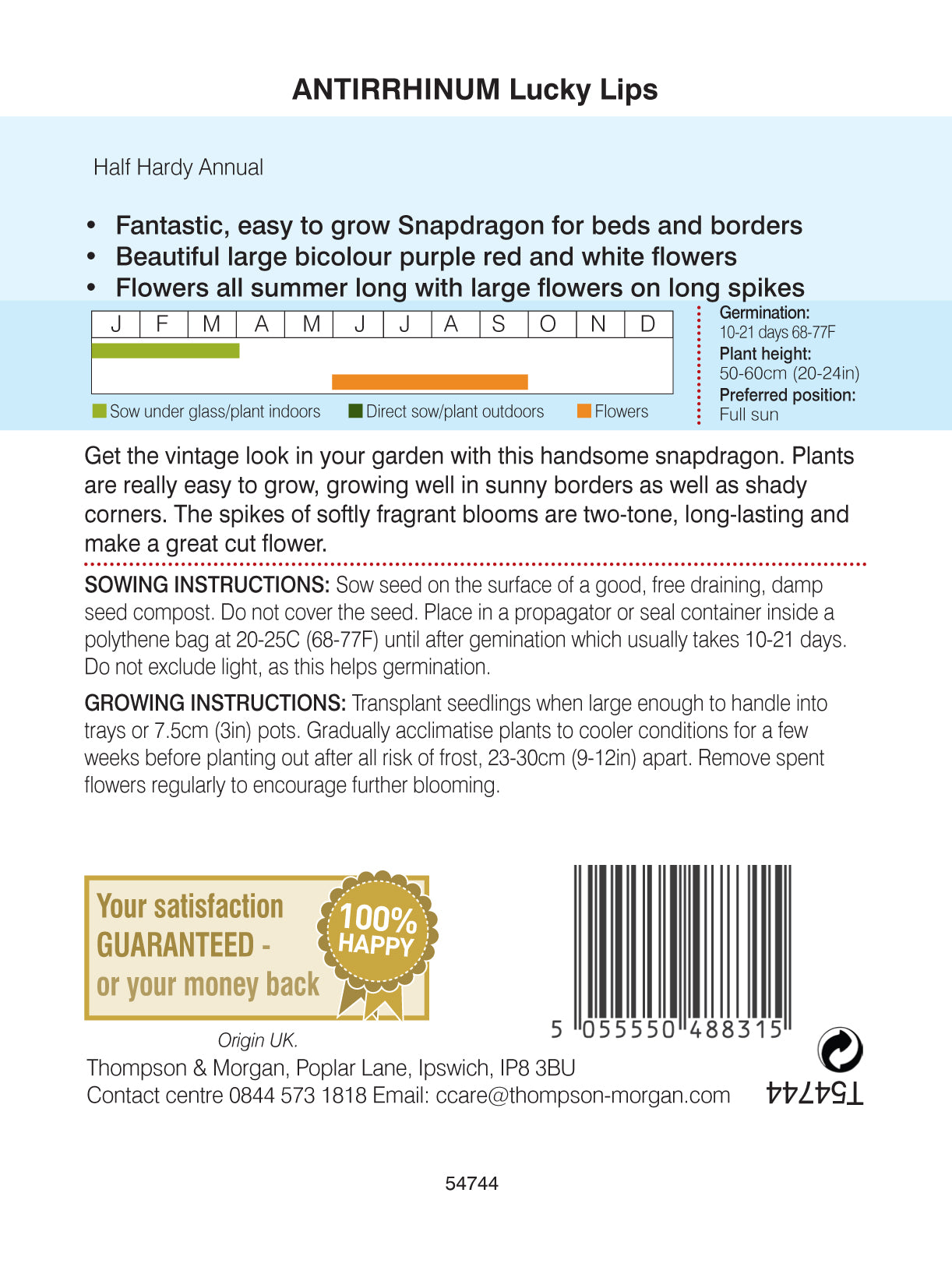 Antirrhinum Lucky Lips