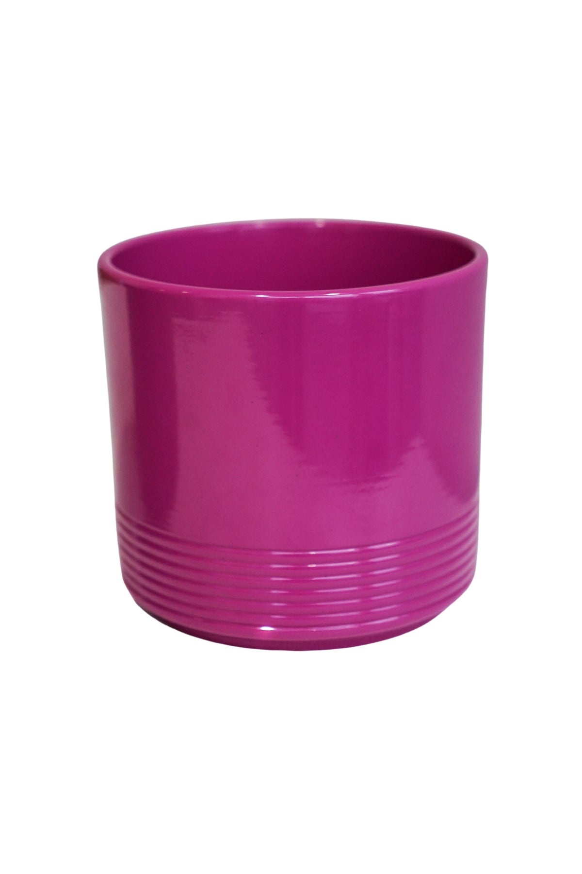 Cyclamen Planter Gloss Cerise H13.5cm D14cm 5186-Easy Garden Centre