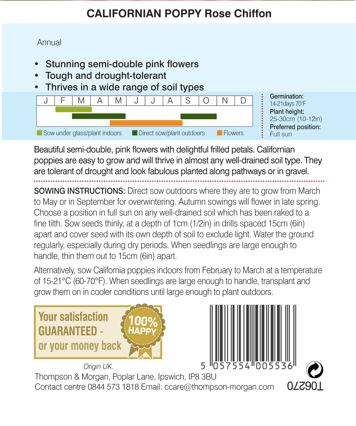 Californian Poppy Rose Chiffon