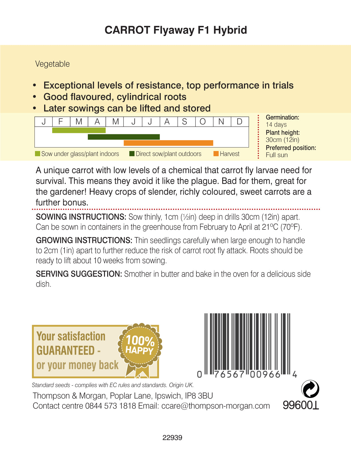 Carrot Fly Away F1 Hybrid