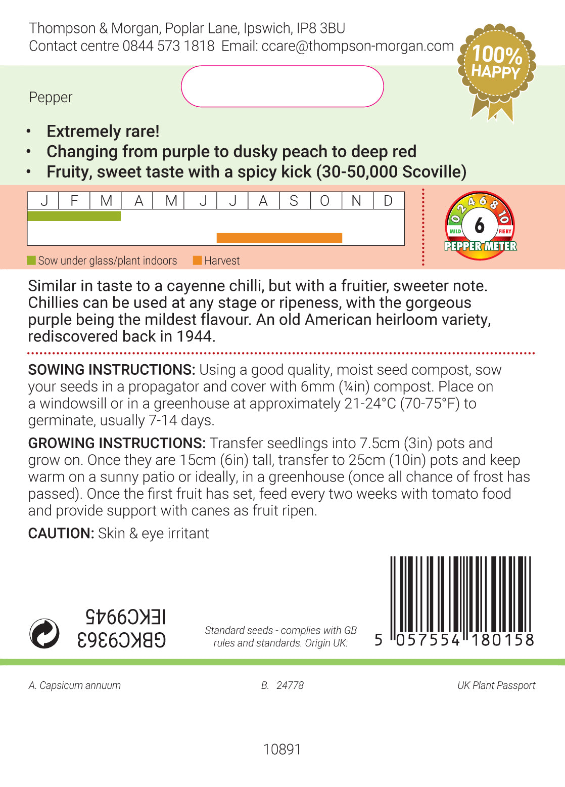 Chilli Capsicum annuum Buena Mulata