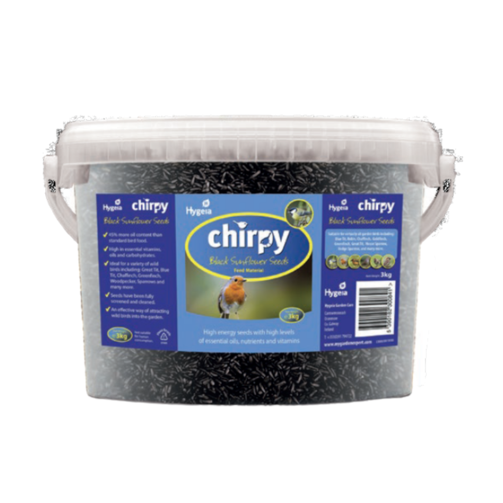 Black Sunflower Seeds 3kg Bucket-Easy Garden Centre