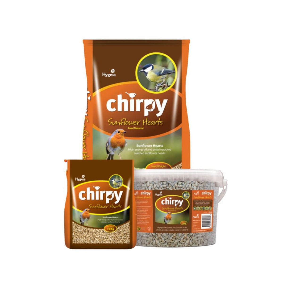 Sunflower Hearts 5kg Bucket-Easy Garden Centre