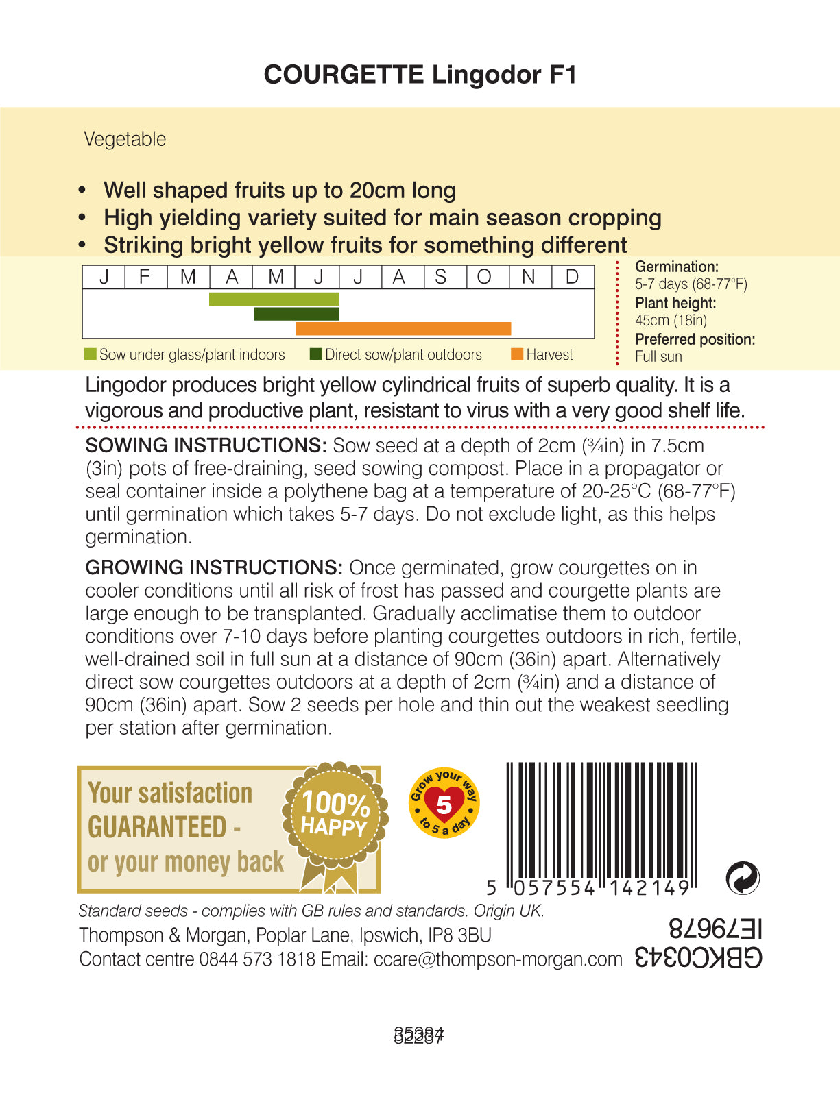 Courgette Lingodor F1