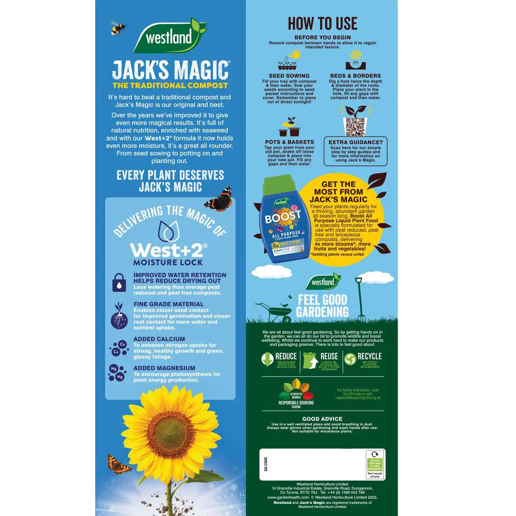 Jack's Magic All Purpose Compost (Peat reduced) 50L