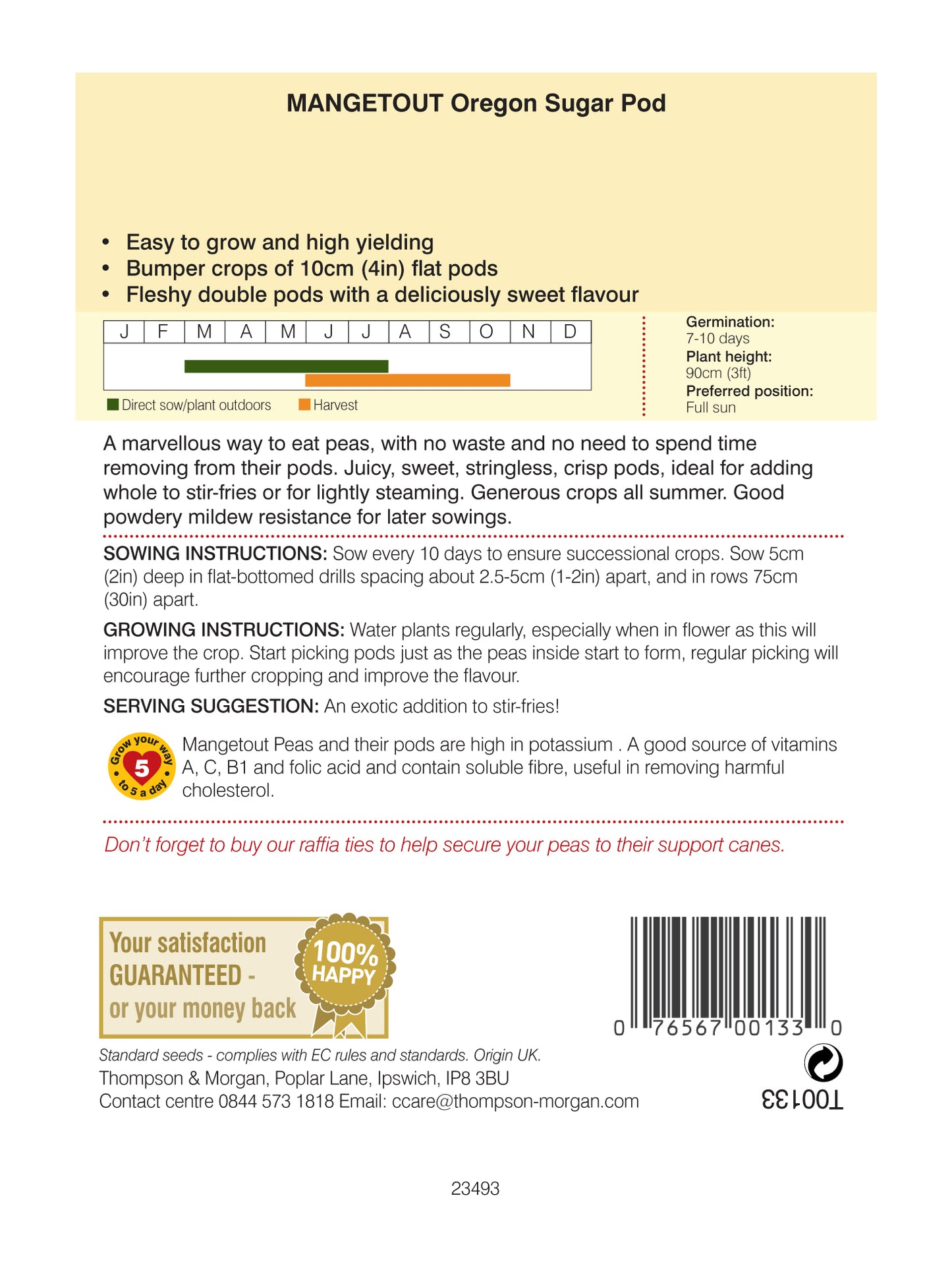 Mangetout Oregon Sugar Pod