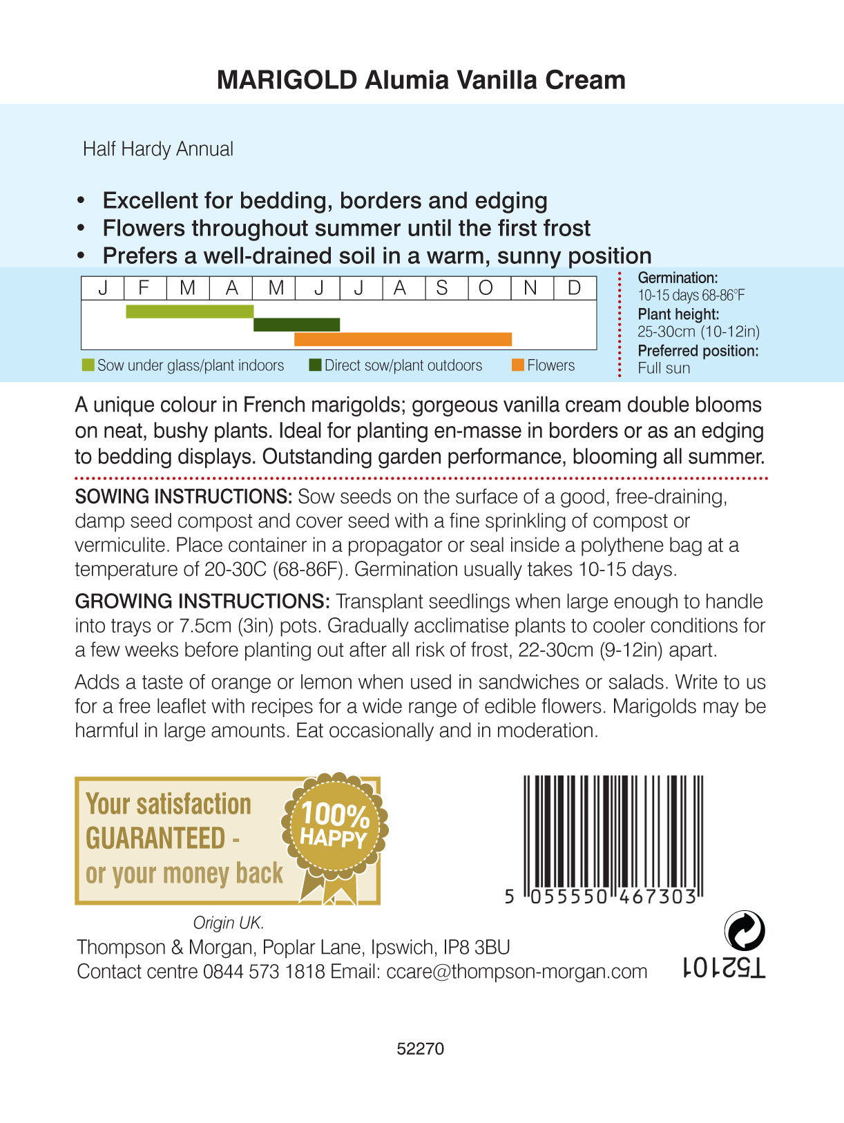 Marigold Alumia Vanilla Cream (French)