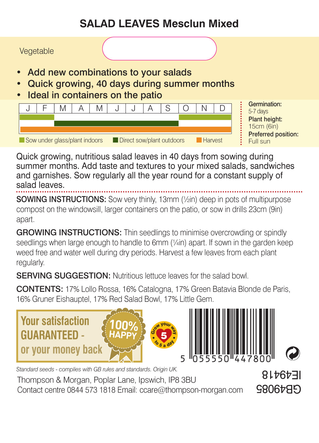 Salad Leaves - Mesclun Mixed