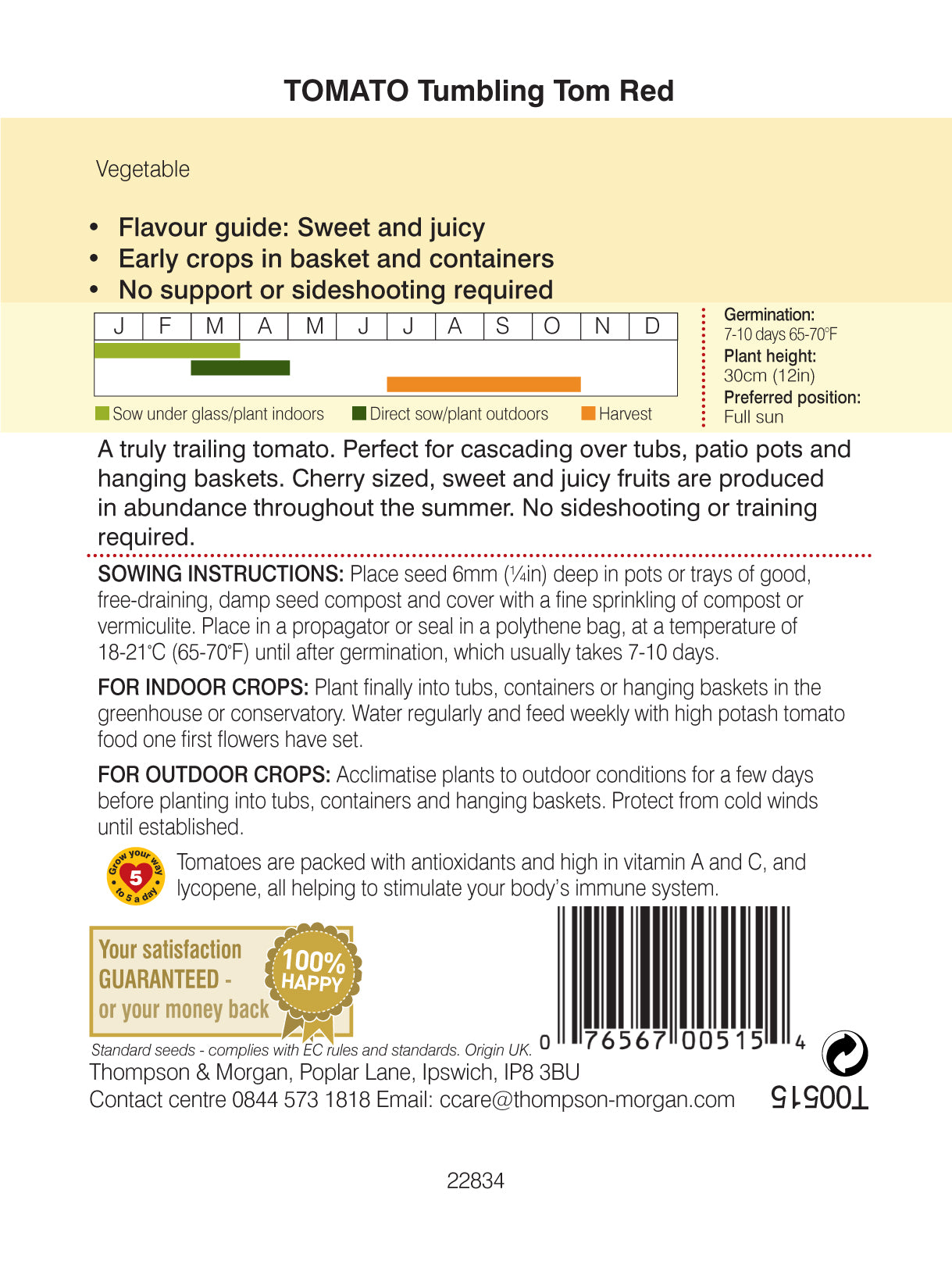 Tomato Tumbling Tom Red