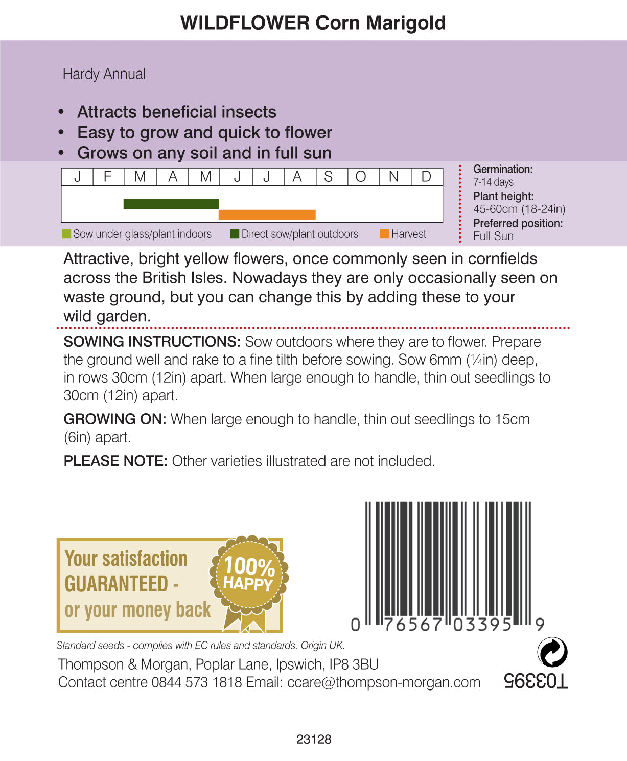 Wild Flower Corn Marigold