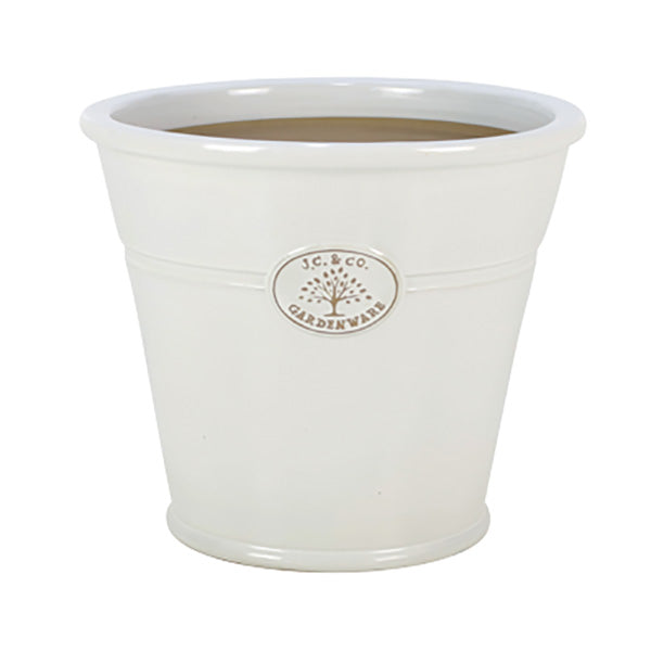 JC & CO White Glazed Cone 31cm-Easy Garden Centre