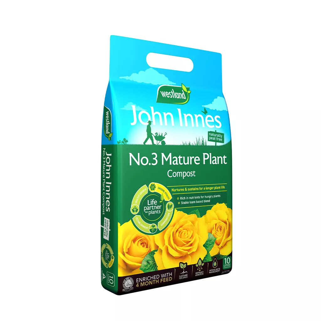 John Innes Peat Free No 3 Mature Plant Compost 10L