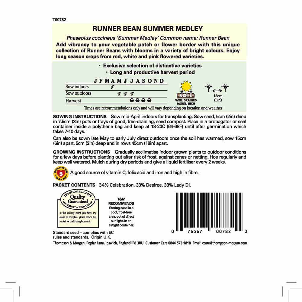 Runner Bean Summer Medley-Easy Garden Centre