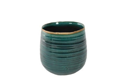 Pot Como Turquoise H12Cm D14Cm