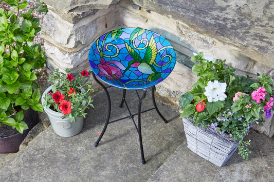 Hummingbird Glass Birdbath-Easy Garden Centre