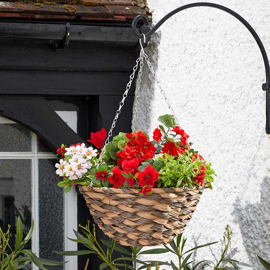 14in Faux Rattan Basket - Earth Braid-Easy Garden Centre