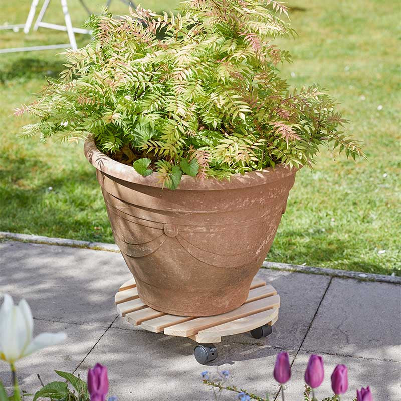 38cm Woodland Pot Caddy FSC1-Easy Garden Centre