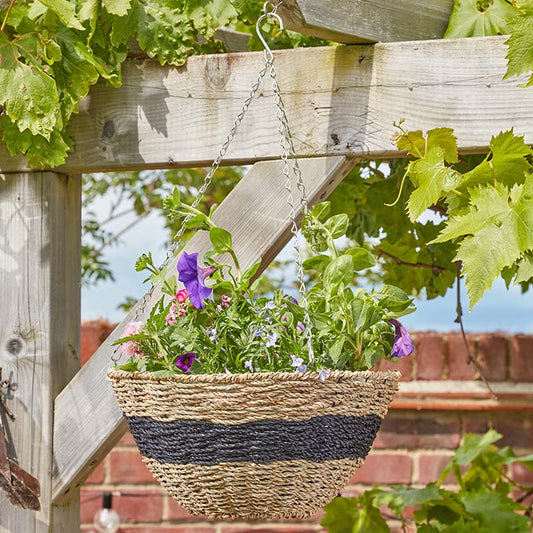14in Kent Faux Rattan Hanging Basket-Easy Garden Centre