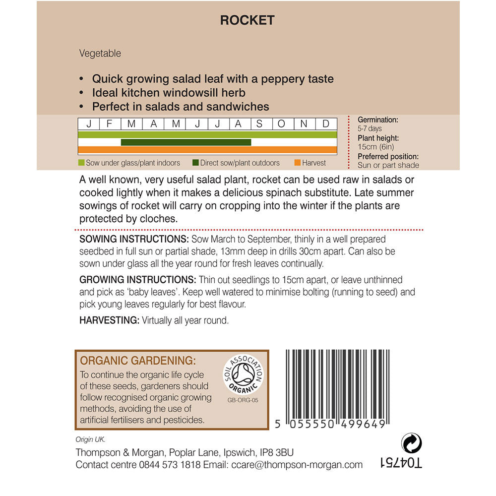 Herb Rocket (Organic)-Easy Garden Centre