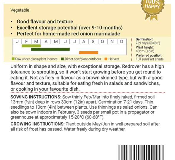 Onion Redrover F1-Easy Garden Centre