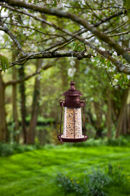 Lighthouse Seed Feeder - Copper-Easy Garden Centre
