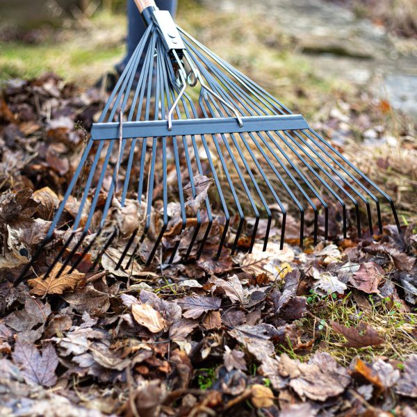 AMES Flat Tine Leaf Rake - Carbon Steel-Easy Garden Centre