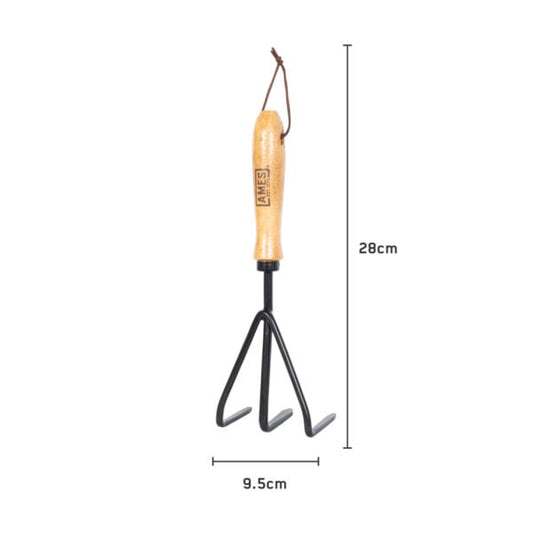 AMES Hand 3 Prong Cultivator - Carbon Steel-Easy Garden Centre