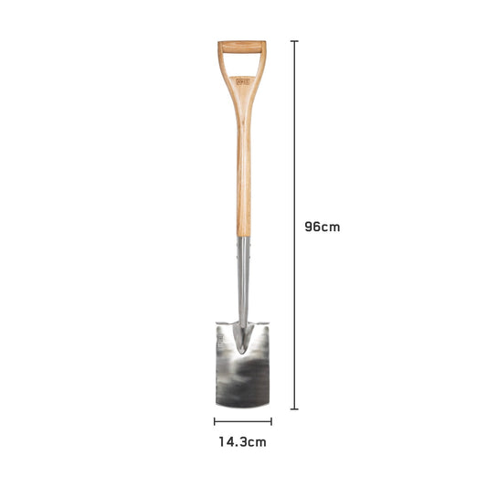 AMES STAINLESS STEEL BORDER SPADE-Easy Garden Centre