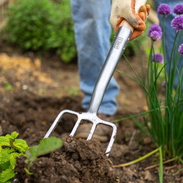 AMES STAINLESS STEEL BORDER FORK-Easy Garden Centre