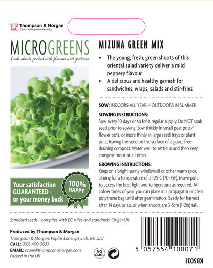 Microgreens Mizuna CN Mizuna