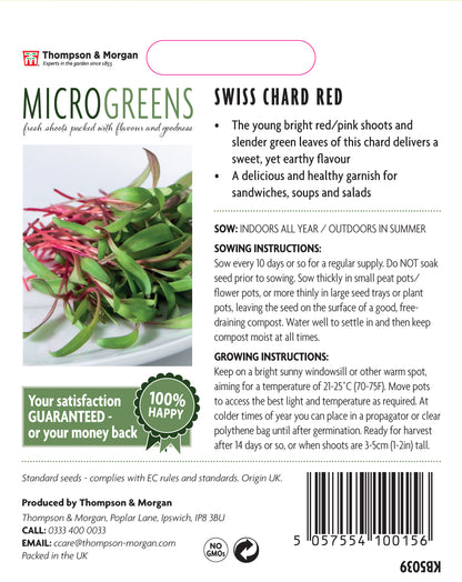 Microgreens Swiss Chard Red Chard