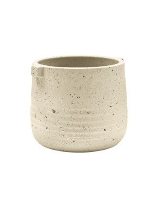 Aurora Terrazzo Handle Planter Oat H17cm D19cm