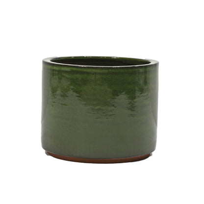 Cambridge Glazed Cylinder 30cm (Black/Blue/Green)-Easy Garden Centre