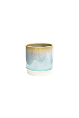 Copenhagen Two Tone Aqua Planter H14cm D13.5cm