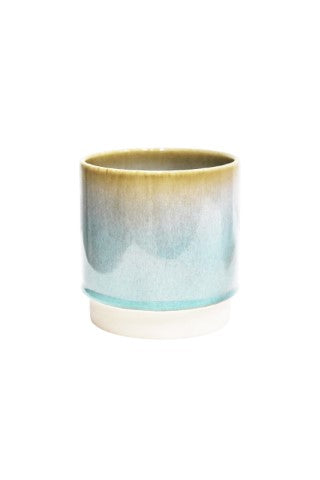 Copenhagen Two Tone Aqua Planter H16cm D15.5cm