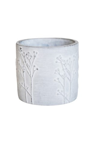 Hallie White Planter H13cm D14cm