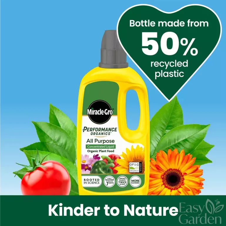 Miracle-Gro Performance Organics All Purpose Plant Food Liquid Concentrate 800Ml-Easy Garden Centre