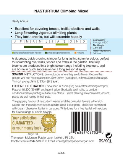 Nasturtium Climbing Mixed