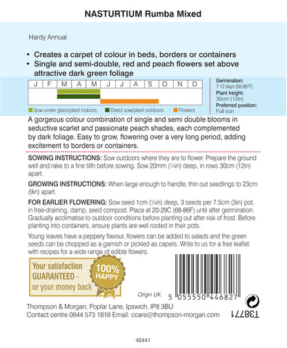 Nasturtium Rumba Mixed