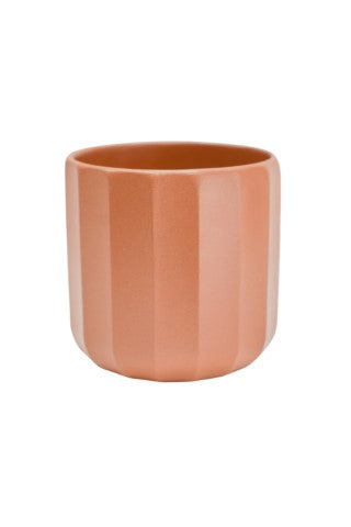 Positano Burnt Orange Geo Planter H11cm D11cm