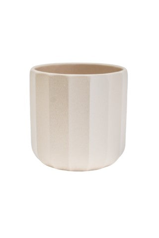 Positano Ivory Geo Planter H11cm D11cm