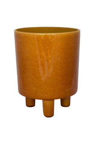 Pisa Mustard Planter H19Cm D16Cm