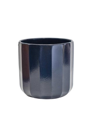 Positano Navy Blue Geo Planter H11cm D11cm