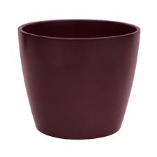 Poinsettia Planter Bordeaux H13Cm D14.5cm